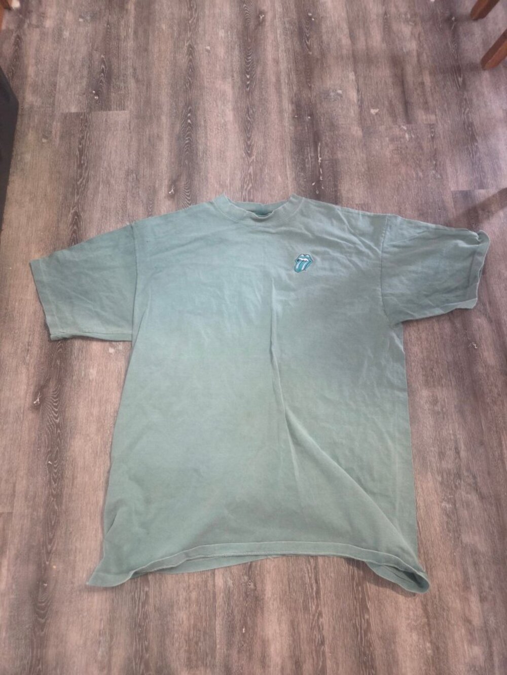 COPA BANANA Shirt Mens XL Rolling Stones Tongue Logo Graphic Tee Faded Green